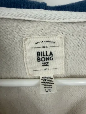 Billabong Blue and Cream V-Neck Sweater thumbnail 2