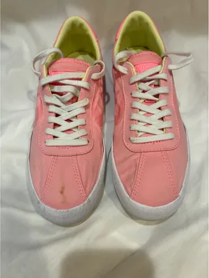Converse Womans Sz 8.5 Breakpoint Ox Pink Yellow Low Top Canvas Skater Sneakers thumbnail 3