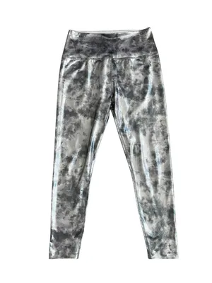 Beyond Yoga High Waist Tie Dye Midi Length Foil Gray Tie Dye Foil Size M thumbnail 3