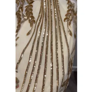 PRETTYLITTLETHING Gold Sheer Strappy Sequin Bodycon Dress thumbnail 7
