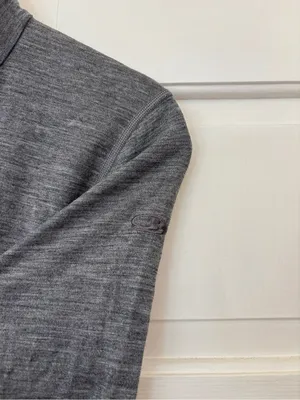 Icebreaker Women's 200 Oasis Long Sleeve Gray Half-Zip Merino Wool Sweater Large thumbnail 3