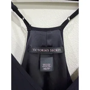 Victoria's Secret Black Pleated Maxi Dress Racerback V-Neck XS thumbnail 4