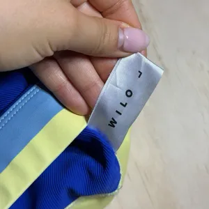 WILO Active Sports Bra Womens Large Blue Colorblock‎ Athletic Yoga Gym thumbnail 7