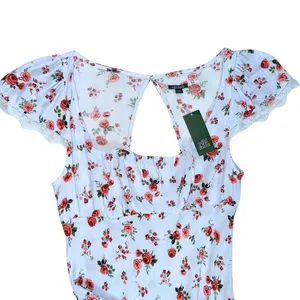 Wild Fable Floral Baby Blue Maxi Dress Medium Cottagecore Grandmacore Coquette thumbnail 5