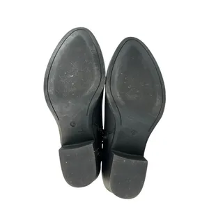 Global Win Black Faux Leather Stitch Embroidered Mid Calf Western Cowboy Boots 8 thumbnail 4