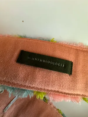 Anthropologie Plush Zigzag Strap in Pink, Blue & Green thumbnail 2
