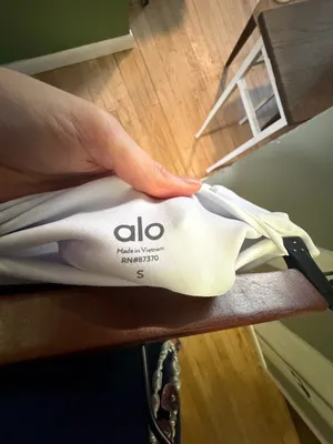 Alo Yoga High-Waisted White Airbrush Leggings. 7/8 length thumbnail 10