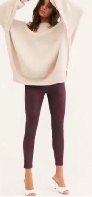 Free People MIDNIGHT VEGAN FAUX SUEDE LEGGINGS thumbnail 1