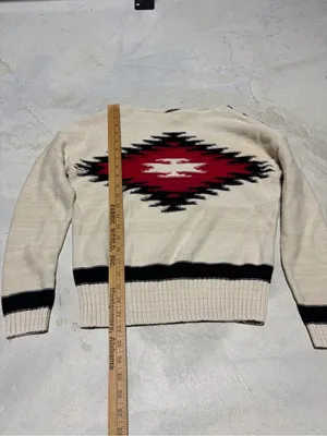 Ralph Lauren jeans co Cream Aztec Pattern Knit Sweater medium thumbnail 8
