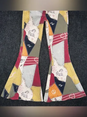 RARE Wrangler x Lainey Wilson Patchwork Sundown Flare Jeans Bell Bottoms 27x32 thumbnail 6