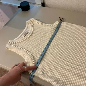 Ann Taylor White Cotton Crochet Knit Loose Bubble Trim Sleeveless Tank Vest Size Medium thumbnail 8