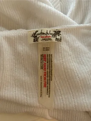 Free People Only You Ribbon Detail Tank in Ivory thumbnail 4