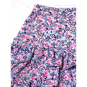 Lilly Pulitzer Womens 8 Floral Ruffle Mini Skirt Pink Blue Tiered Lined thumbnail 12