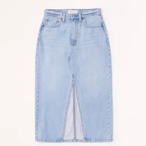 NEW Abercrombie & Fitch front slit denim midi skirt women’s plus size 18 / 34 thumbnail 2