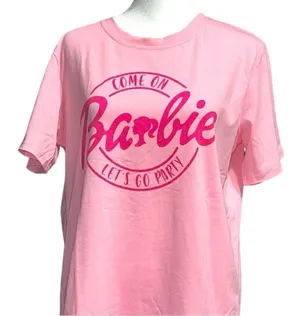 Barbie cute pink tee! New Pink Size M thumbnail 1