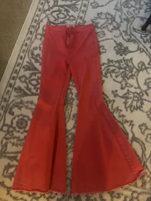 Free People Red Jeans Flare thumbnail 4