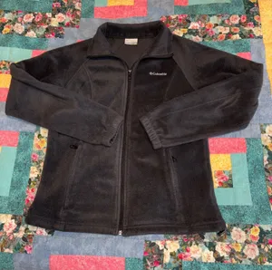 Columbia Women's Medium Black Outdoor Fleece Jacket Cozy Warm Full Zip thumbnail 1