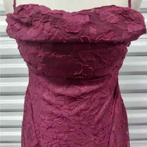 AU D'AMOUR Womens Dress Size Small Burgundy Midi Open Back Cocktail Party thumbnail 6