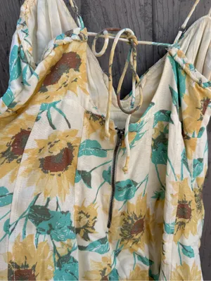 Sunflower Print Spaghetti Strap Cami Top - Yellow thumbnail 3
