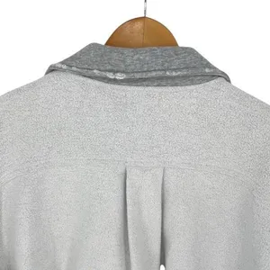 Altar’d State Women’s Reversed Sweatshirt Medium Gray Button Up Flannel Casual C thumbnail 4