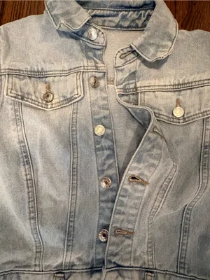 SheIn Light Wash Denim Short Romper thumbnail 3