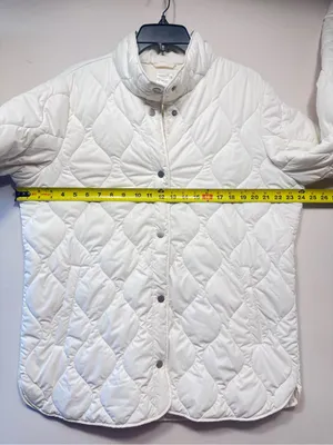 32 Degrees Heat Women's Quilted Jacket Puffer Coat, cream NWOT large thumbnail 2