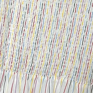 English Factory Smocked Flutter Cap Sleeve Stripes Dress thumbnail 5