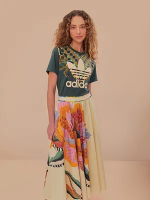NWT Farm Rio beige lucy floral maxi skirt Sz Medium thumbnail 5