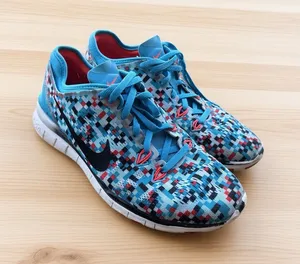 Nike Free 5.0 TR Fit 5 Print Women’s Training Shoes Blue Multicolor Size 7.5 thumbnail 1