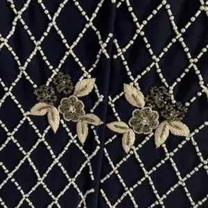 Papell Boutique Navy Beaded Evening Dress Size‎ 12 thumbnail 11