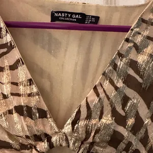 Nasty Gal Brown and Cream Patterned Top thumbnail 3