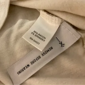 Banana Republic Sleeveless Cream Knit Top Draped Crossover Neckline Women Sz M thumbnail 8