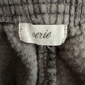 Aerie Charcoal Gray Corduroy Wide‎ Leg Pants Small Drawstring Elastic Waist thumbnail 3