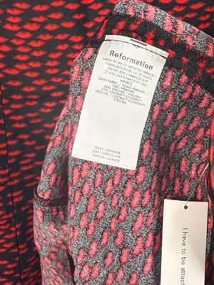 Reformation Neta Dress in French kids black red New size 6 thumbnail 6
