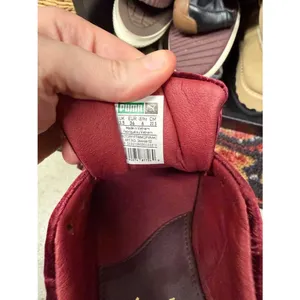Puma x Fenty Size 6 Rihanna Burgundy Red Velvet Creeper Platform Sneakers thumbnail 12