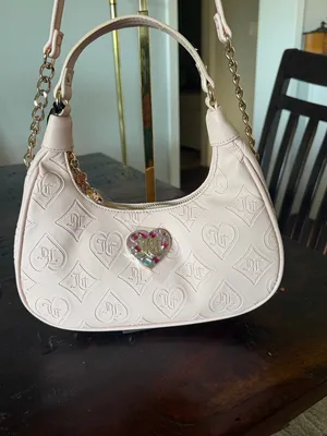 Juicy Couture Blush Pink Clay Glitzed out Hobo. Brand new w/ tags. Flawless thumbnail 4