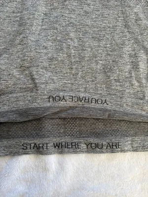 Lululemon size 10 Heather Gray swiftly tech tee short sleeve athletic gym preppy thumbnail 7