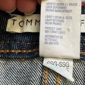 Tommy Hilfiger Women's Denim Midi Skirt Blue 0 Pencil Stretch Y2K Distressed thumbnail 6