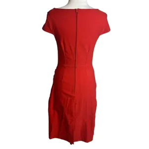 Modcloth Dear fiery red cut out dress pin up retro‎ Sz M thumbnail 3
