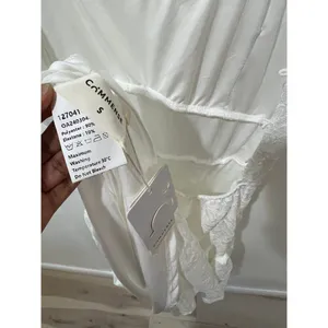 Commense NWT Women Small White Lace Open Back Mini Dress Summer Cottage Coquette thumbnail 9