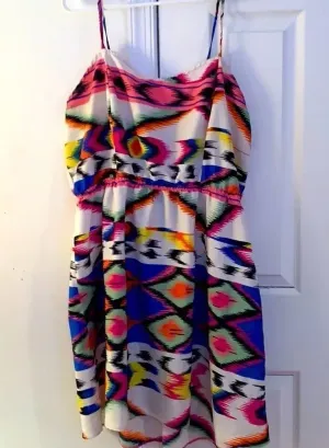 Wet seal colorful tribal dress thumbnail 1