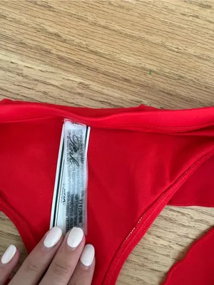 Frankie's Bikinis Red Ruffled Bikini Set - Two Piece Swimwear thumbnail 2