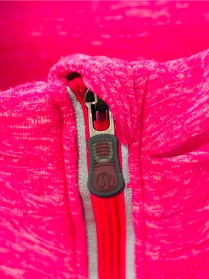 Lululemon womens hot pink half zip long sleeve pull over fitness top size 10 thumbnail 3
