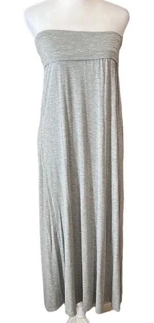 Kismet heathered grey maxi skirt or strapless dress so many style options GUC thumbnail 1