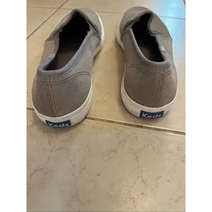 Keds Taupe Double Decker Perforated Suede Slip On Sneaker Women's Size 8 thumbnail 5