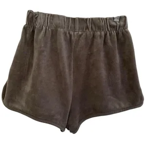 Fear of God Essentials Women's Velour Beach Short Oak Size Small thumbnail 2