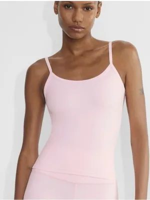 Aritzia Golden Butter Light Pink Cami Shirt Tank size XXS Villa Pink thumbnail 1