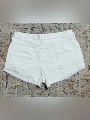 Free People We the Free Loving Good Vibrations Distressed white Shorts size 30 thumbnail 8