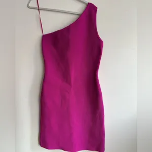 Sincerely Jules Vibrant Pink One-Shoulder Bodycon Dress Size L thumbnail 2