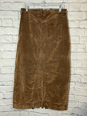 NWT BDG Urban Outfitters Women’s Brown Velvet Style Skirt, Medium thumbnail 2